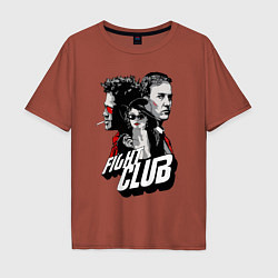 Футболка оверсайз мужская SOAP CLUB, цвет: кирпичный