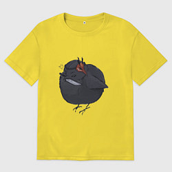 Футболка оверсайз мужская Злой воробей-Сара, цвет: желтый