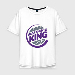 Футболка оверсайз мужская Sacramento King, цвет: белый
