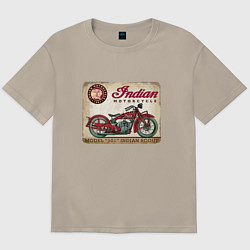Футболка оверсайз мужская Indian motorcycle 1901, цвет: миндальный