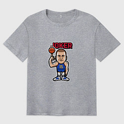 Футболка оверсайз мужская Nikola Jokic, цвет: меланж