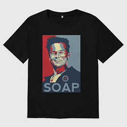Футболка оверсайз мужская Soаp club, цвет: черный