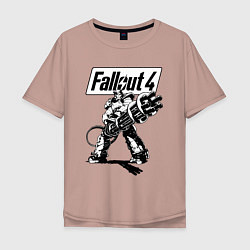 Футболка оверсайз мужская Fallout 4 Hero!, цвет: пыльно-розовый