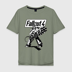 Футболка оверсайз мужская Fallout 4 Hero!, цвет: авокадо