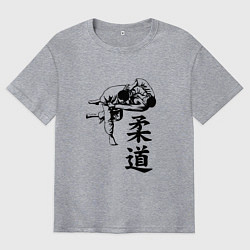 Футболка оверсайз мужская JUDO БРОСОК, цвет: меланж