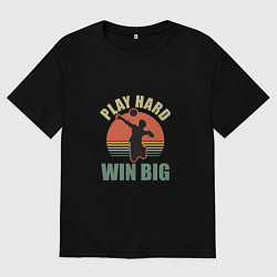 Футболка оверсайз мужская Win Big, цвет: черный