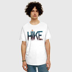 Футболка оверсайз мужская Hike, цвет: белый — фото 2