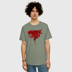 Футболка оверсайз мужская Cannibal bleeding, цвет: авокадо — фото 2