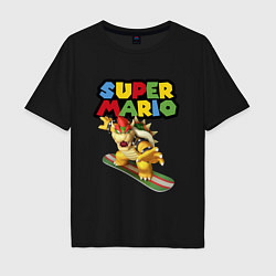 Футболка оверсайз мужская Bowser Super Mario Nintendo, цвет: черный