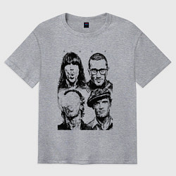 Футболка оверсайз мужская RHCP faces, цвет: меланж