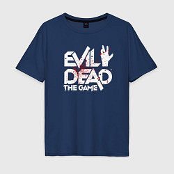 Футболка оверсайз мужская Logo Evil Dead in the blood, цвет: тёмно-синий