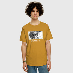 Футболка оверсайз мужская Сильфиетта, цвет: горчичный — фото 2