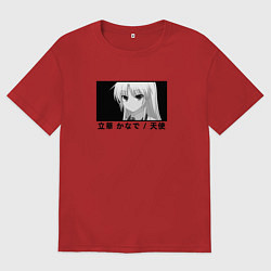 Футболка оверсайз мужская Строгая Канадэ Ангельские ритмы, цвет: красный