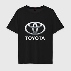 Футболка оверсайз мужская TOYOTA 3D Logo, цвет: черный