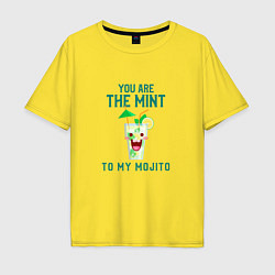 Футболка оверсайз мужская You are mint ot my mojito, цвет: желтый