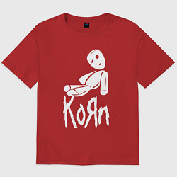 Футболка оверсайз мужская Korn КоРн, цвет: красный