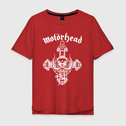 Футболка оверсайз мужская Motorhead lemmy, цвет: красный