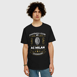 Футболка оверсайз мужская AC Milan - FC 1, цвет: черный — фото 2