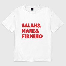 Футболка оверсайз мужская Salah - Mane - Firmino, цвет: белый