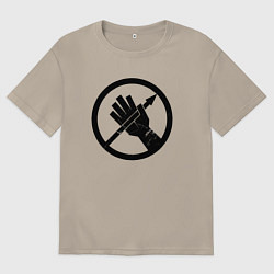 Футболка оверсайз мужская Альфа-1, цвет: миндальный