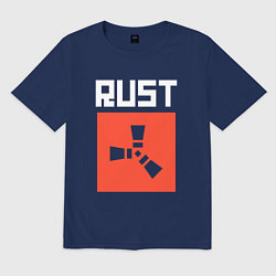 Футболка оверсайз мужская RUST FS, цвет: тёмно-синий