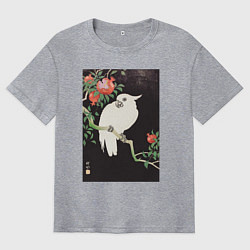 Футболка оверсайз мужская Cockatoo and Pomegranate, цвет: меланж