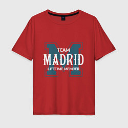 Футболка оверсайз мужская Team Madrid, цвет: красный