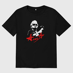 Футболка оверсайз мужская АлисаКинчев, цвет: черный