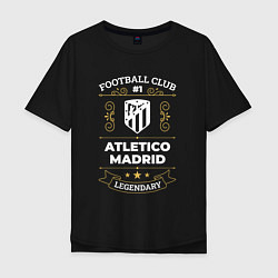 Футболка оверсайз мужская Atletico Madrid FC 1, цвет: черный