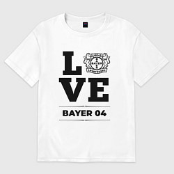 Футболка оверсайз мужская Bayer 04 Love Классика, цвет: белый