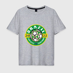 Футболка оверсайз мужская Brazil 2022, цвет: меланж