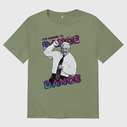 Футболка оверсайз мужская Жаркое лето 96го Борис Ельцин, цвет: авокадо