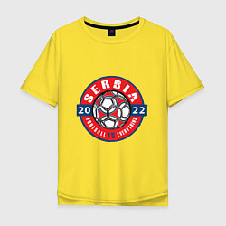 Футболка оверсайз мужская Serbia 2022, цвет: желтый