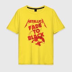 Футболка оверсайз мужская Metallica Fade To Black Rock Art, цвет: желтый