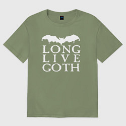 Футболка оверсайз мужская Long Live Goth, цвет: авокадо