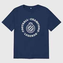Футболка оверсайз мужская Club Brugge Чемпионы Легенды, цвет: тёмно-синий
