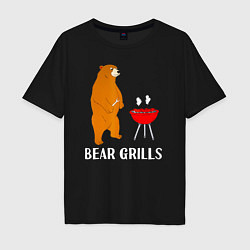 Футболка оверсайз мужская Bear Grills Беар Гриллс, цвет: черный