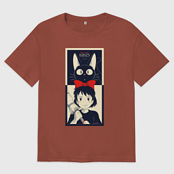 Футболка оверсайз мужская Kiki Service, цвет: кирпичный