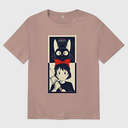 Футболка оверсайз мужская Kiki Service, цвет: пыльно-розовый