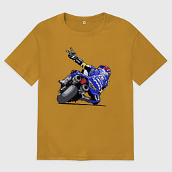 Футболка оверсайз мужская Yamaha racing team Racer, цвет: горчичный