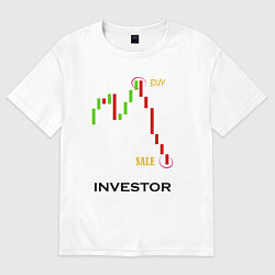Футболка оверсайз мужская Investor, цвет: белый