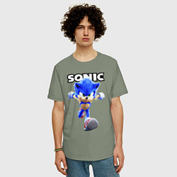 Футболка оверсайз мужская Sonic the Hedgehog 2, цвет: авокадо — фото 2