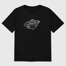 Футболка оверсайз мужская Minnesota Wild Серый, цвет: черный