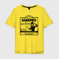 Футболка оверсайз мужская Live at the Palladium, NY - Ramones, цвет: желтый