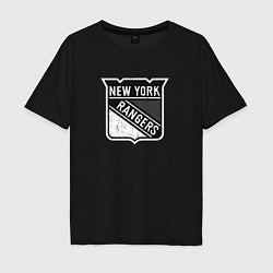 Футболка оверсайз мужская New York Rangers Серый, цвет: черный