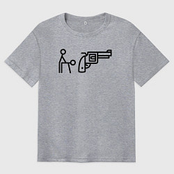 Футболка оверсайз мужская Sex Pistols знаками, цвет: меланж