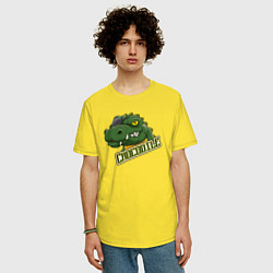 Футболка оверсайз мужская Pirate Crocodile, цвет: желтый — фото 2
