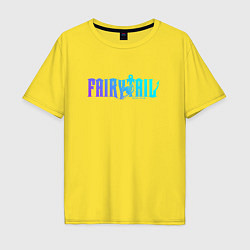 Футболка оверсайз мужская FAIRY TAIL NEON, цвет: желтый