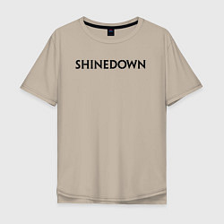 Футболка оверсайз мужская Shinedown лого, цвет: миндальный