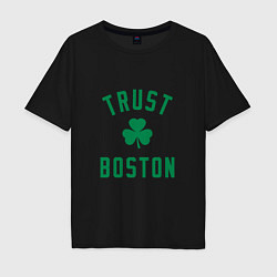 Футболка оверсайз мужская Trust Boston, цвет: черный